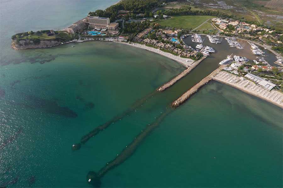 360° снимка от пристанището на Сани